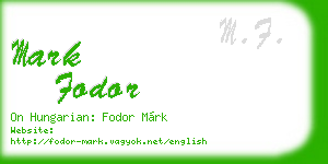 mark fodor business card