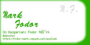 mark fodor business card